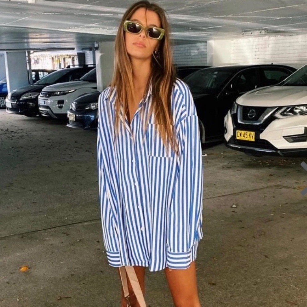 Striped Beachy Button up